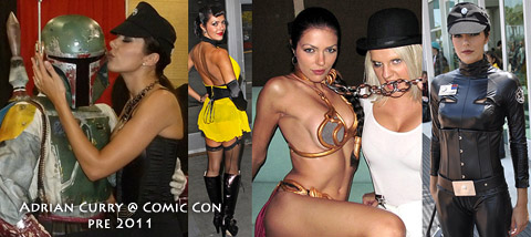 Aarkeybabble : Adrianne Curry ComicCon outfits = epic geek win.