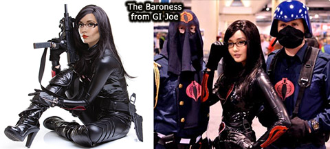 Aarkeybabble : The Baroness... super hot, corset, PVC. heels, guns and Glasses. No wonder she's in command.