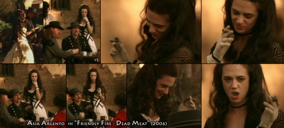 Aarkeybabble : Asia Argento as a cigar smoking temptress in Dead Meat on Friendly Fire