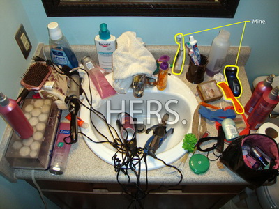 Aarkeybabble : We're not that bad - but mostly because we have cabinets!