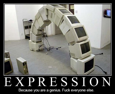 Aarkeybabble : Self Expression can be a artistic and creative, or not.